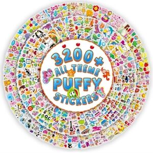 3200+ All Theme Puffy Stickers